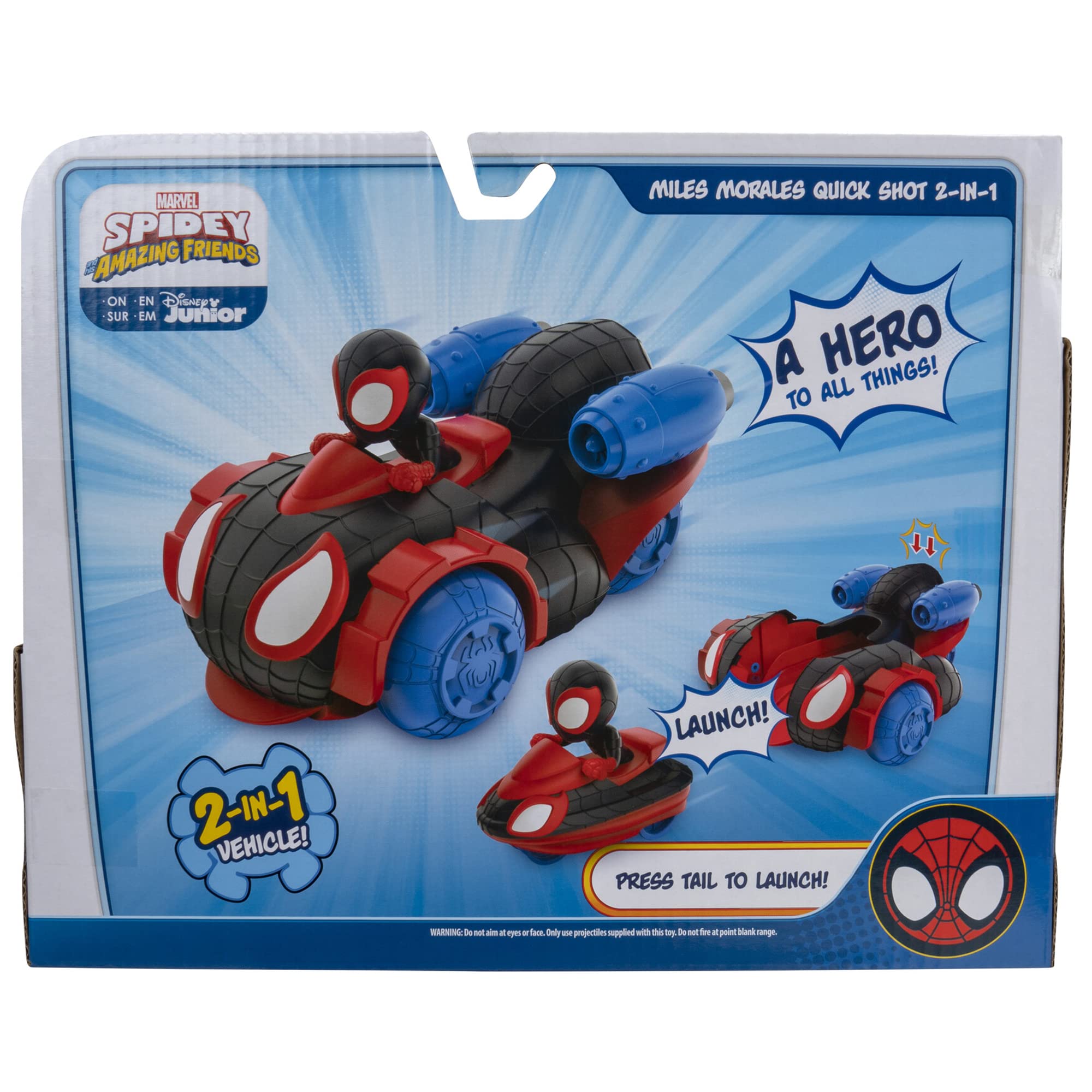 Marvels Spidey y sus increíbles amigos - Vehículo de tiro rápido (Miles Morales: Spider-Man) - Vehículo 2 en 1 con Miles Morales: Spider-Man 9