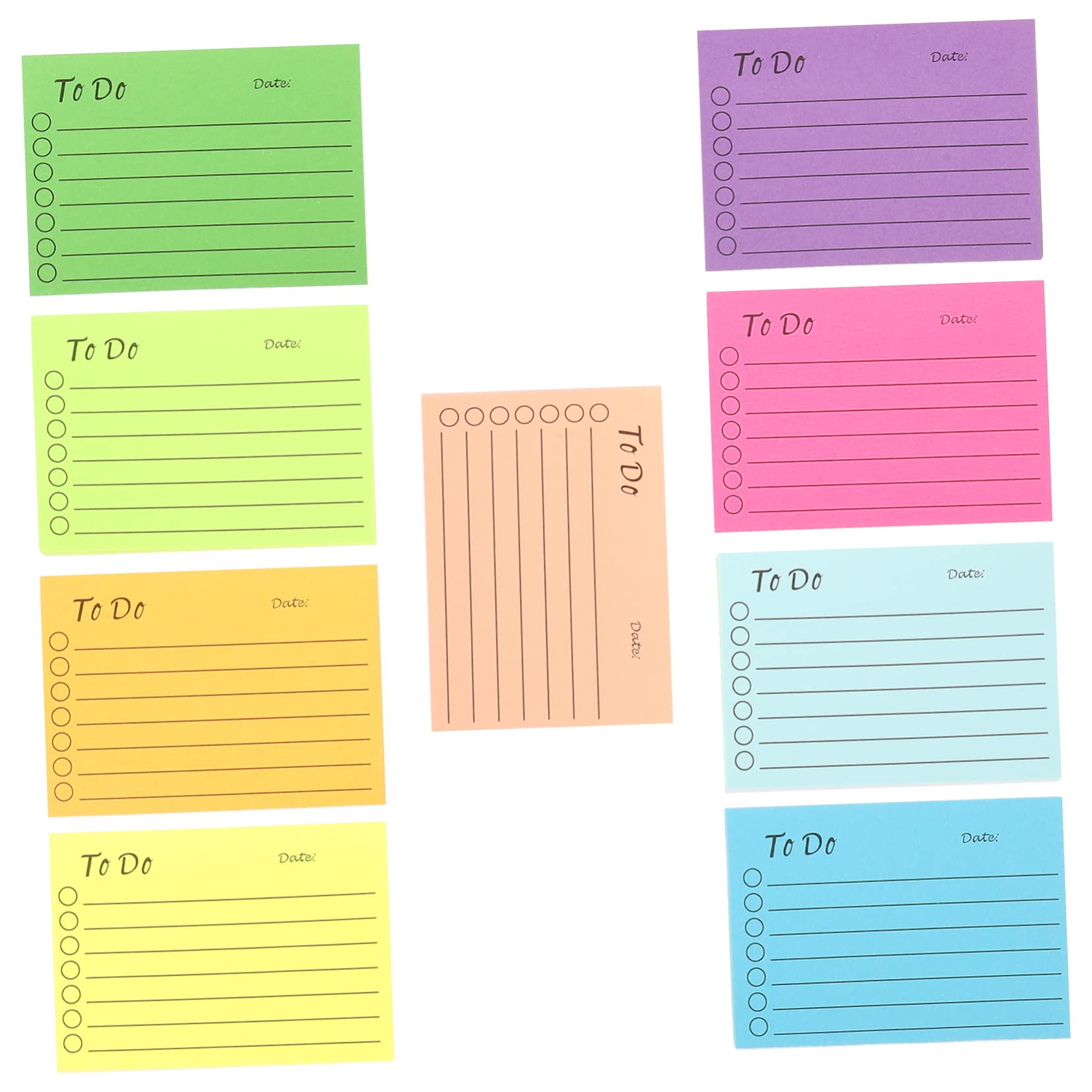 45stücke Teiliges Fluoreszierender Haftnotizen Bunte Selbstklebende Memo Pads Für Büro Und Schule Für Notizen Erinnerungen Und Planung