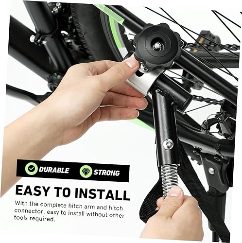 Miniatura 3 de Homoyoyo Acoplador de remolque de bicicleta, enganche de enganche de liberación rápida, adaptador de enlazador de repuesto para remolque trasero de