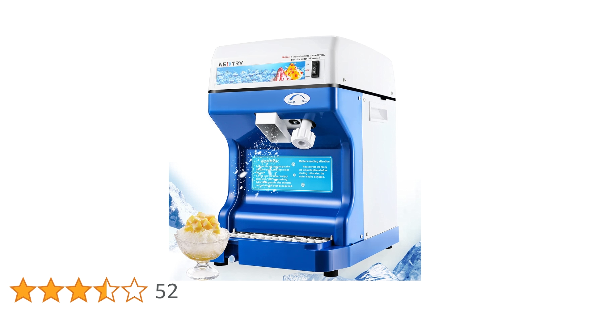 新品  ICE MACHINE かき氷機（動作確認済み） Amazon.co.jp: BAOSHISHAN かき氷機 電動アイスクラッシャー 大