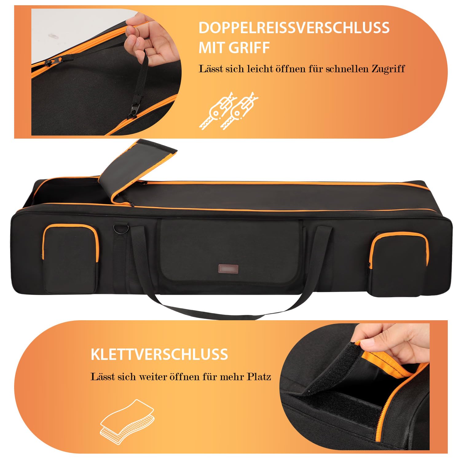 Borsa per treppiede imbottita da 128 cm con 2 divisori estraibili