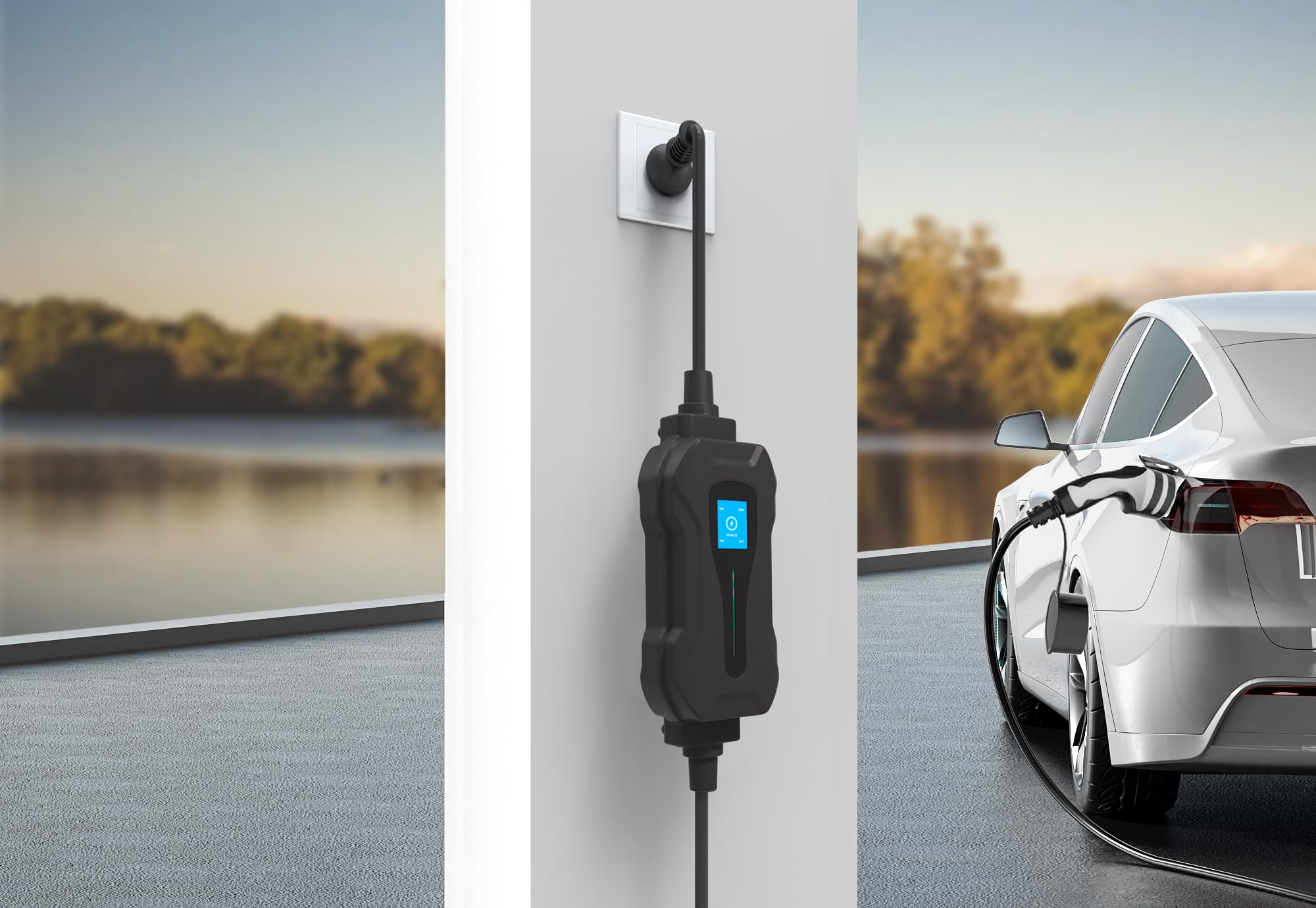 ¡Novedad! CEGASA Cargador Cable de Carga Tipo 2 IP 66 Monofásico 3,7 kW (16A) con Enchufe Schuko – 5 m