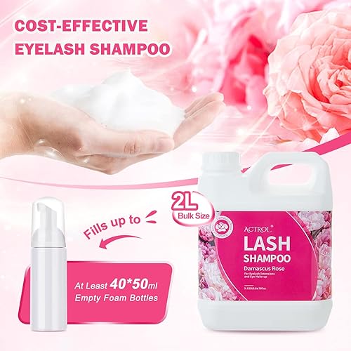 Miniatura 67 de Limpiador de extensiones de pestañas Aloe 1L Natural Lash Extension Shampoo Professional Eyelid Foaming Cleanser Parabenos & Sulfate Free