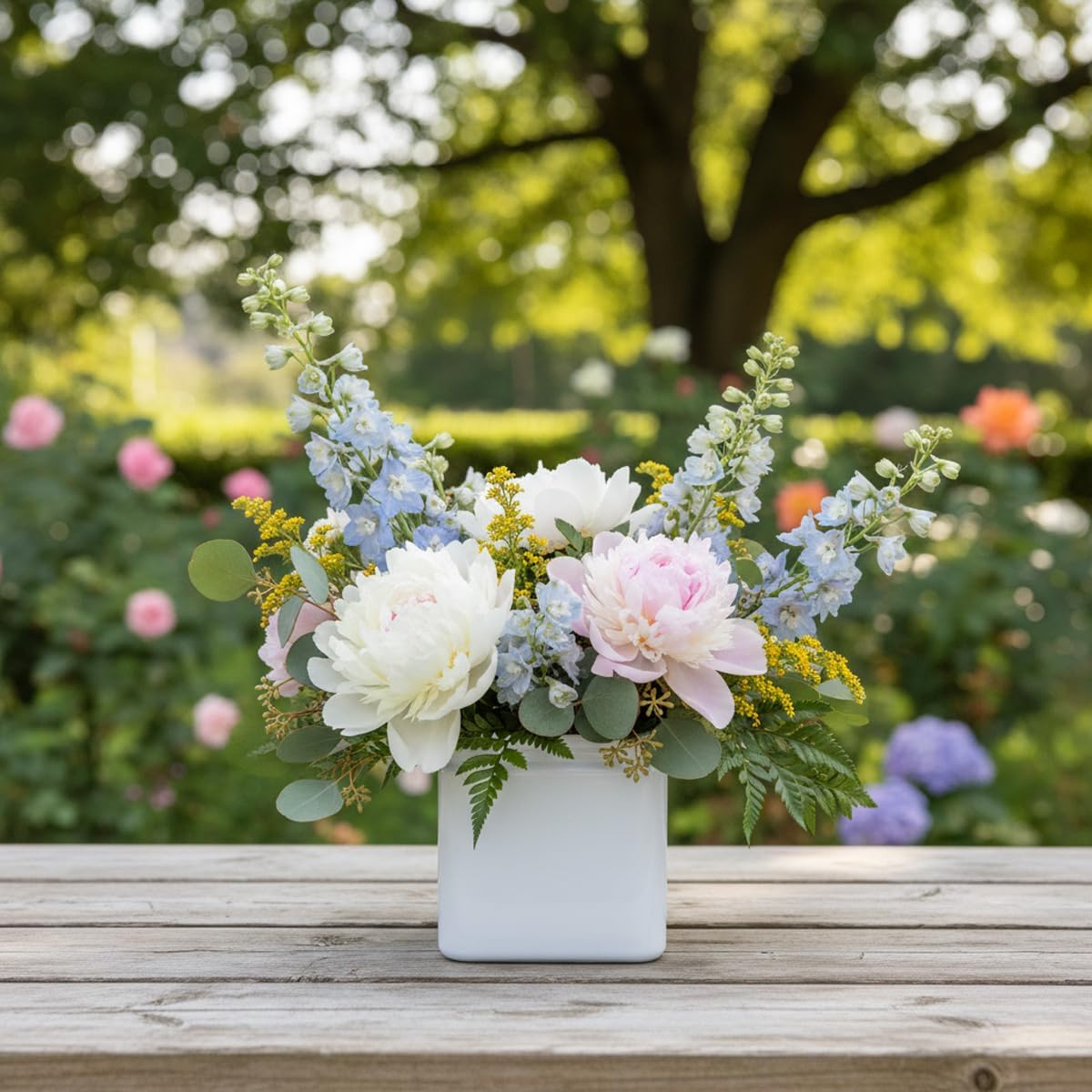 WGVI Frosted White 5" Inch Classic Cube Glass Vases for Flower Vase Bouquets Centerpiece or Large Floral Arrangement Home Décor Wedding Event Tabletop, 6 Pieces