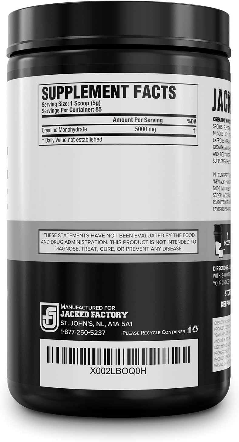 Creatine Monohydrate Powder 5g - Premium Creatine Supplement for Muscle Growth, Increased Strength, Enhanced Energy Output and Improved Athletic Performance - 85 Servings, Unflavored : Health & Household