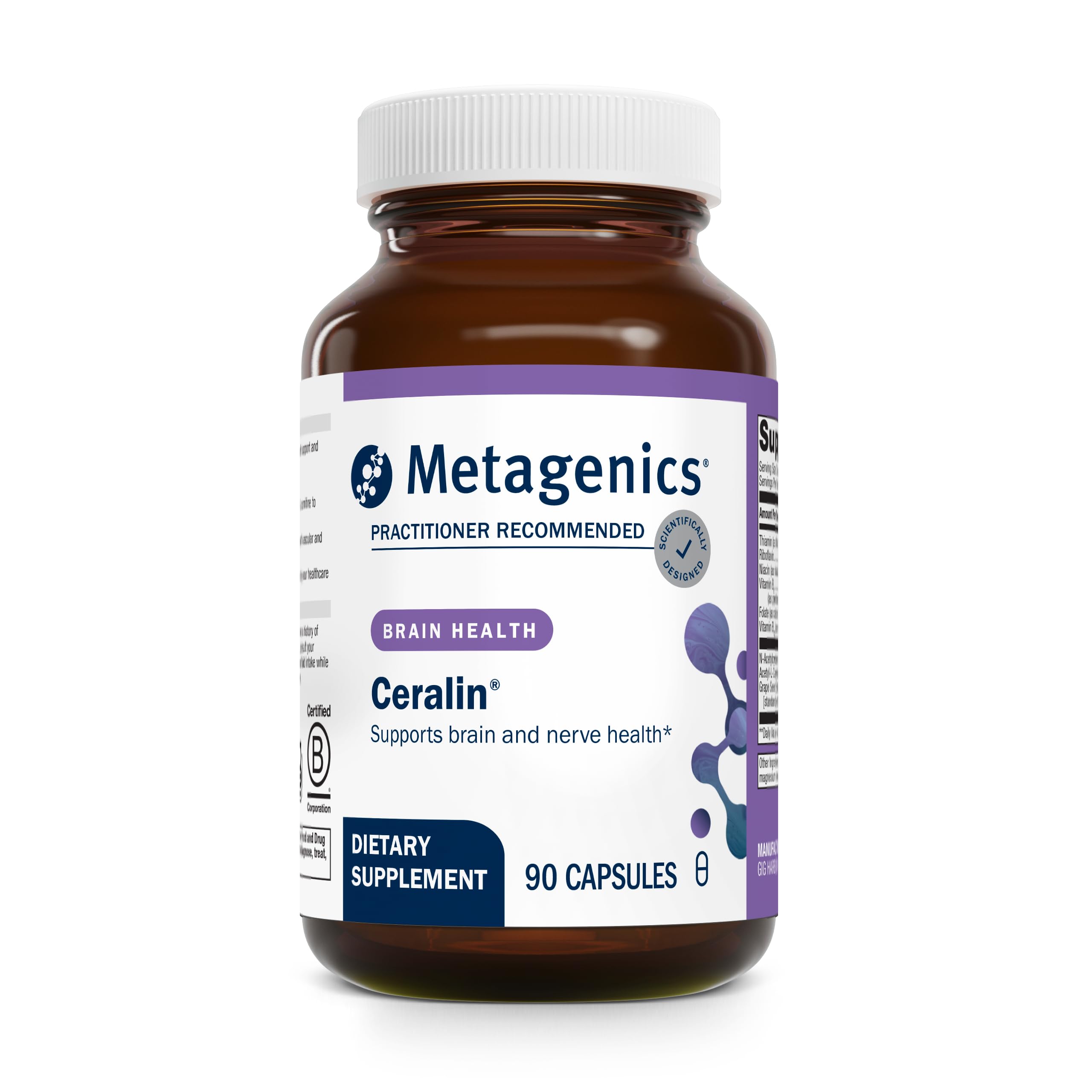 Amazon.com: Metagenics Ceralin Forte - Comprehensive Brain Health & Energy  Metabolism Support* - with B Vitamins, Acetyl-L-Carnitine, N-Acetylcysteine  & Niacin - Non-GMO, Gluten-Free