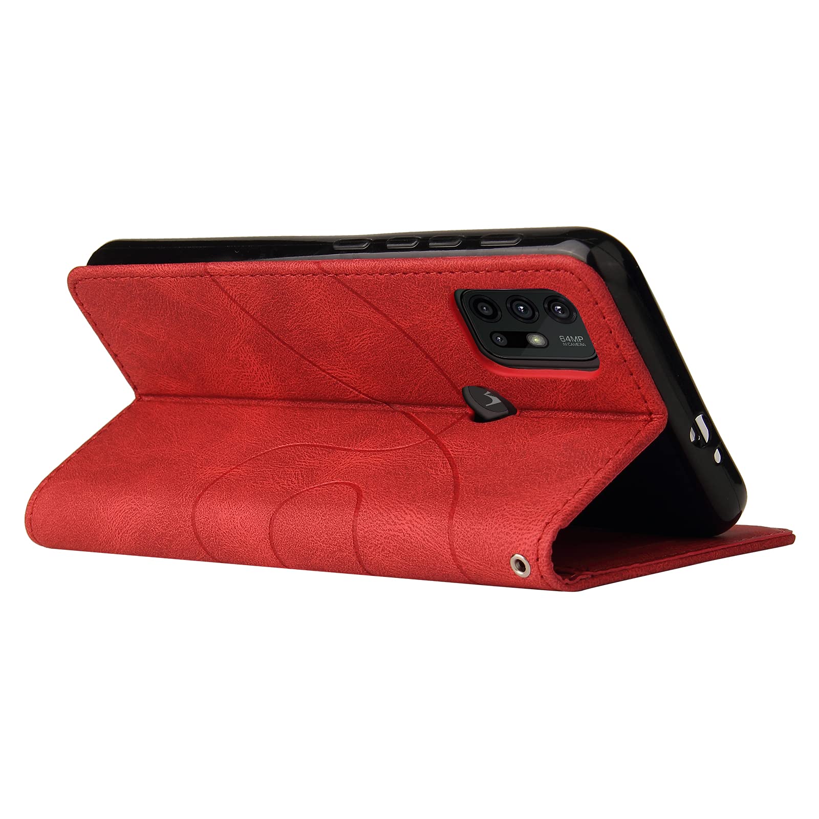 Neinei Custodia Portafoglio In Pelle PU Per Motorola Moto G30/G10, Con Slot Per Carte, Supporto E Chiusura Magnetica, Protezione Anti-RFID, Colore Blu