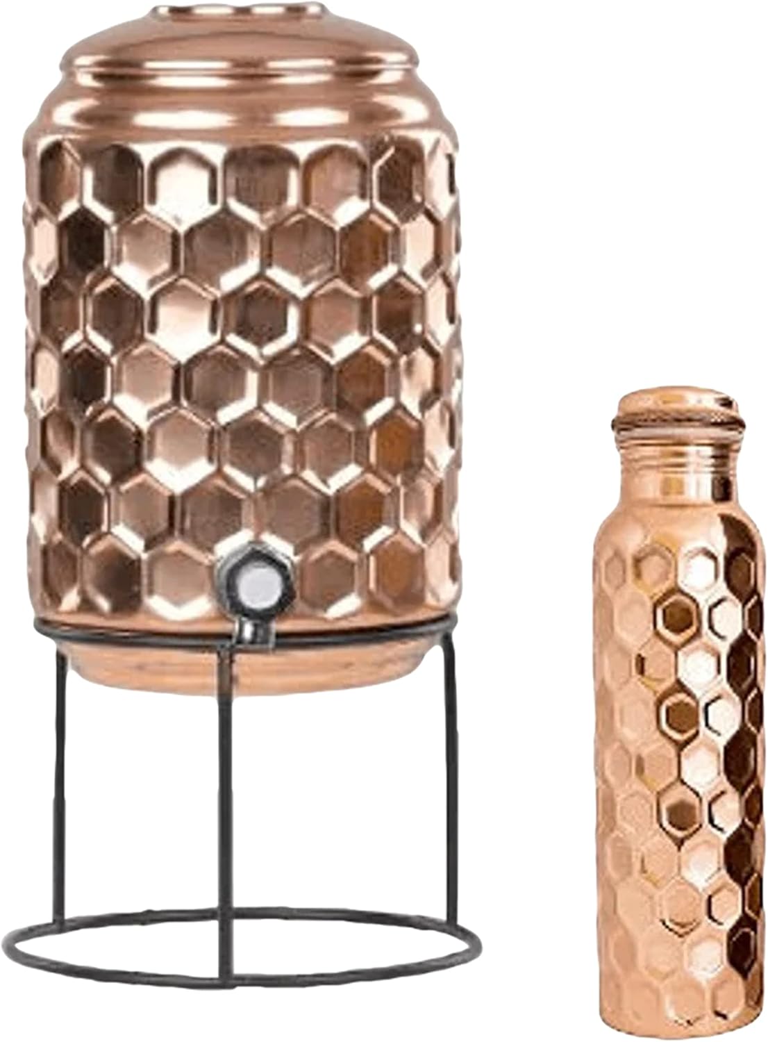 Hammered Pure Copper Water Dispenser Pot Water Storage Tank