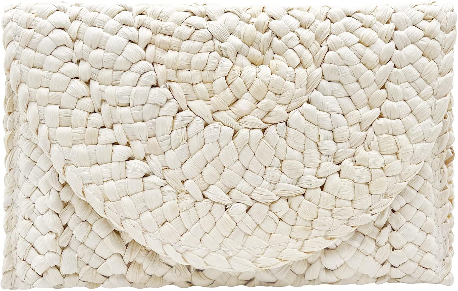 Straw Clutch Purses for Women Woven Straw Beach Handbag Envelope Rattan Clutch for Summer