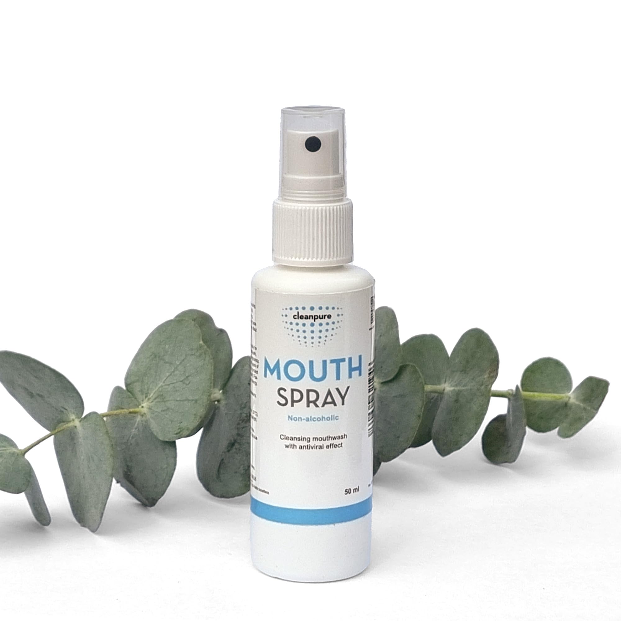 Cleanpure Antimicrobial Hypochlorous Mouth Spray, Protects Teeth & Gums, Relieves Dry Mouth, Oral Thrush, All Natural, Alcohol Free (50 ml)