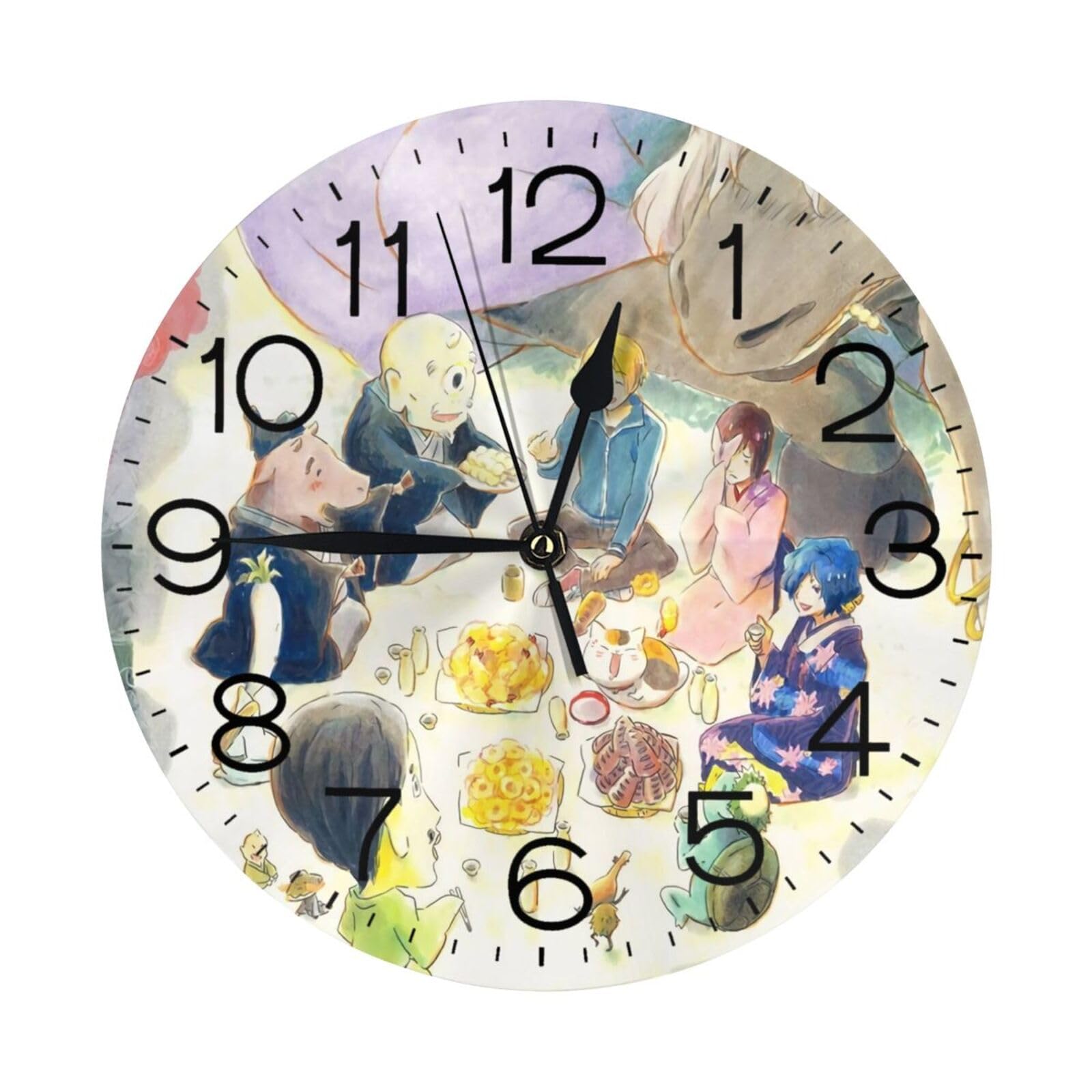 Amazon.co.jp: 夏目友人帳 ニャンコ先生 猫(5) 掛け時計 おしゃれ 北欧