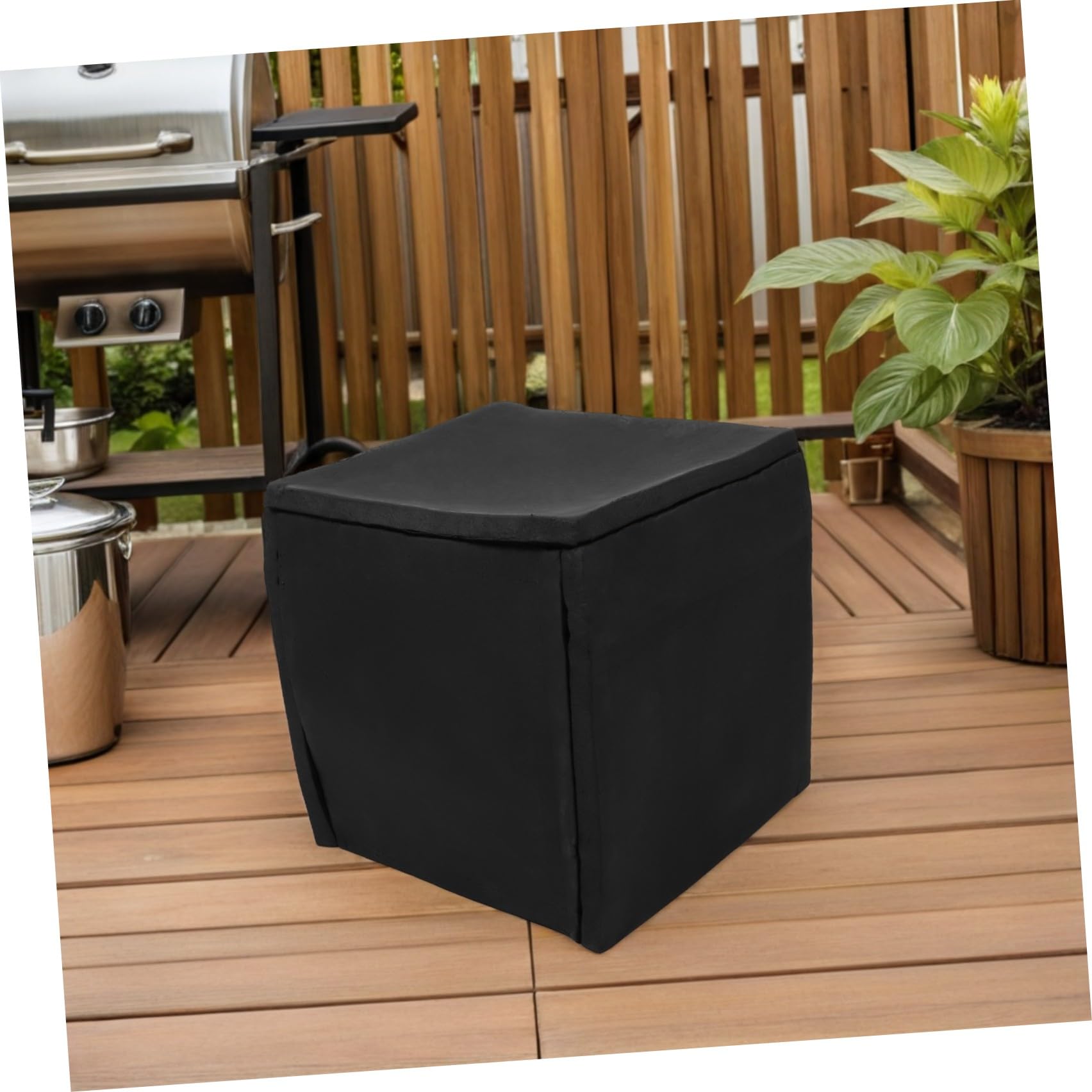 VILLCASE Boîte d'Isolation Phonique Portable en Caoutchouc 44,1X44X44,1 CM, du Bruit pour Pompe de Piscine, Couvercle Insonorisant pour Maintenance Facile
