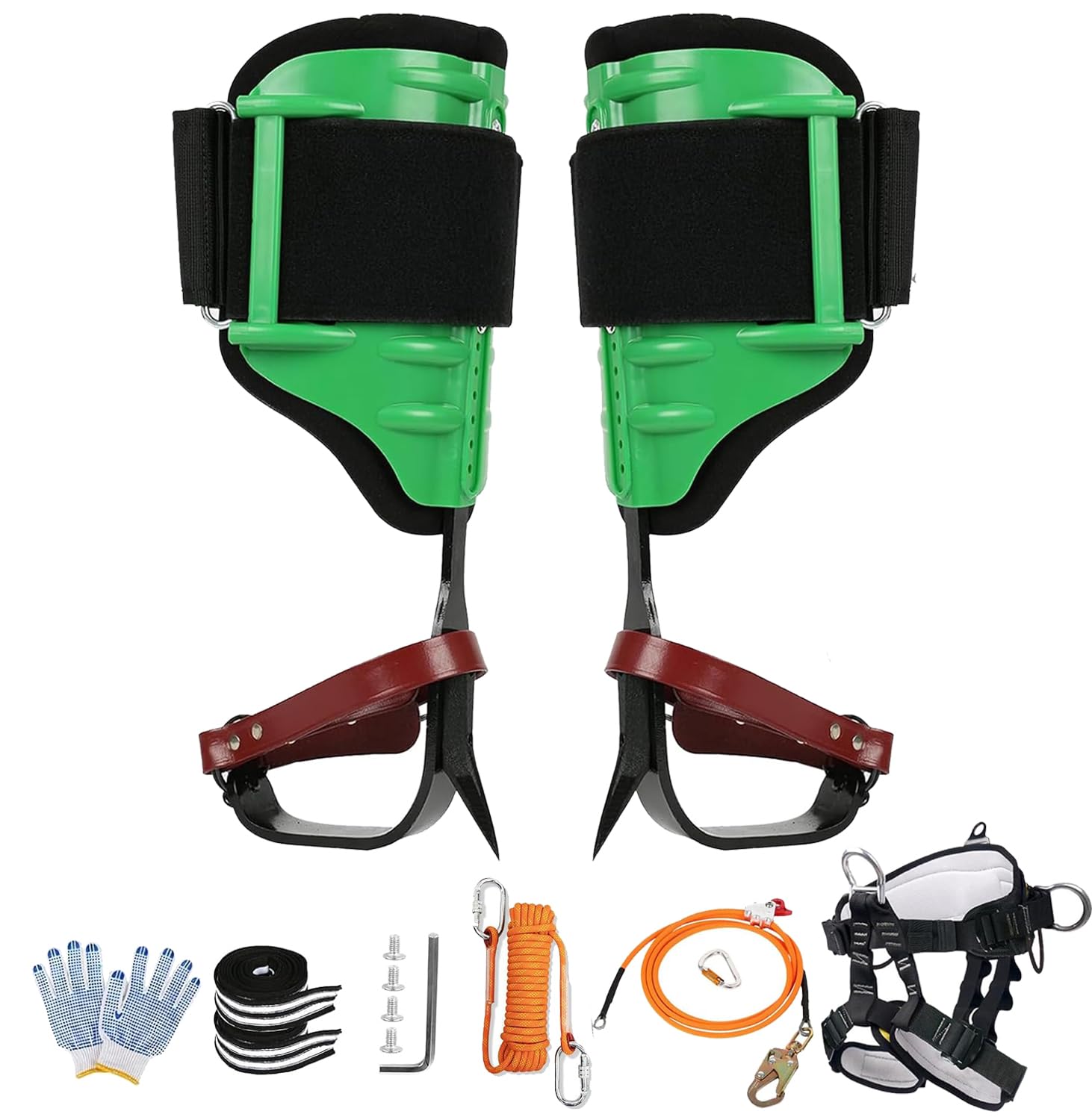 timiland Tree Climbing Spikes, Adjustable Tree Climbing Gear,Tree Spurs with Upgrade EVA Soft Padding,Tree Spikes for Tree Work,Logging, Fruit Picking