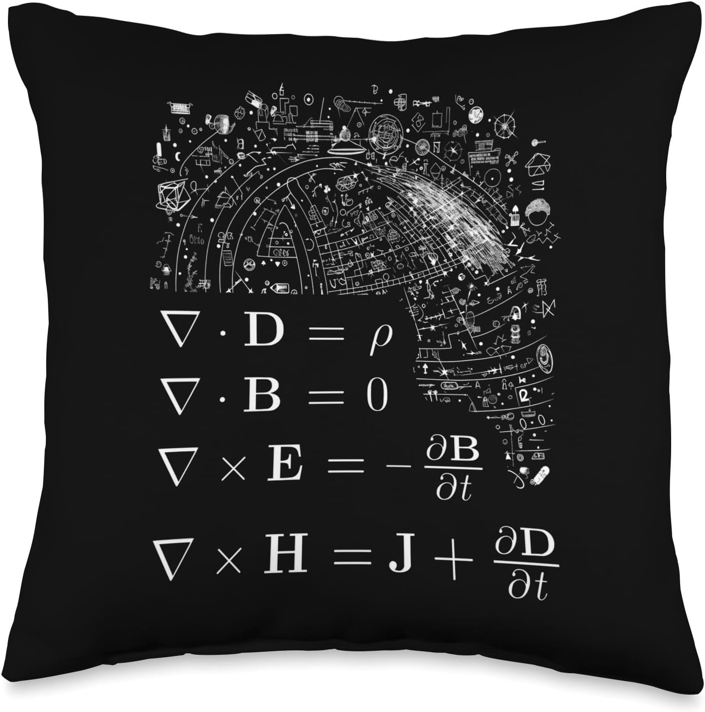 Maxwell's Equations Physics Relativity Math Mathematics Throw Pillow