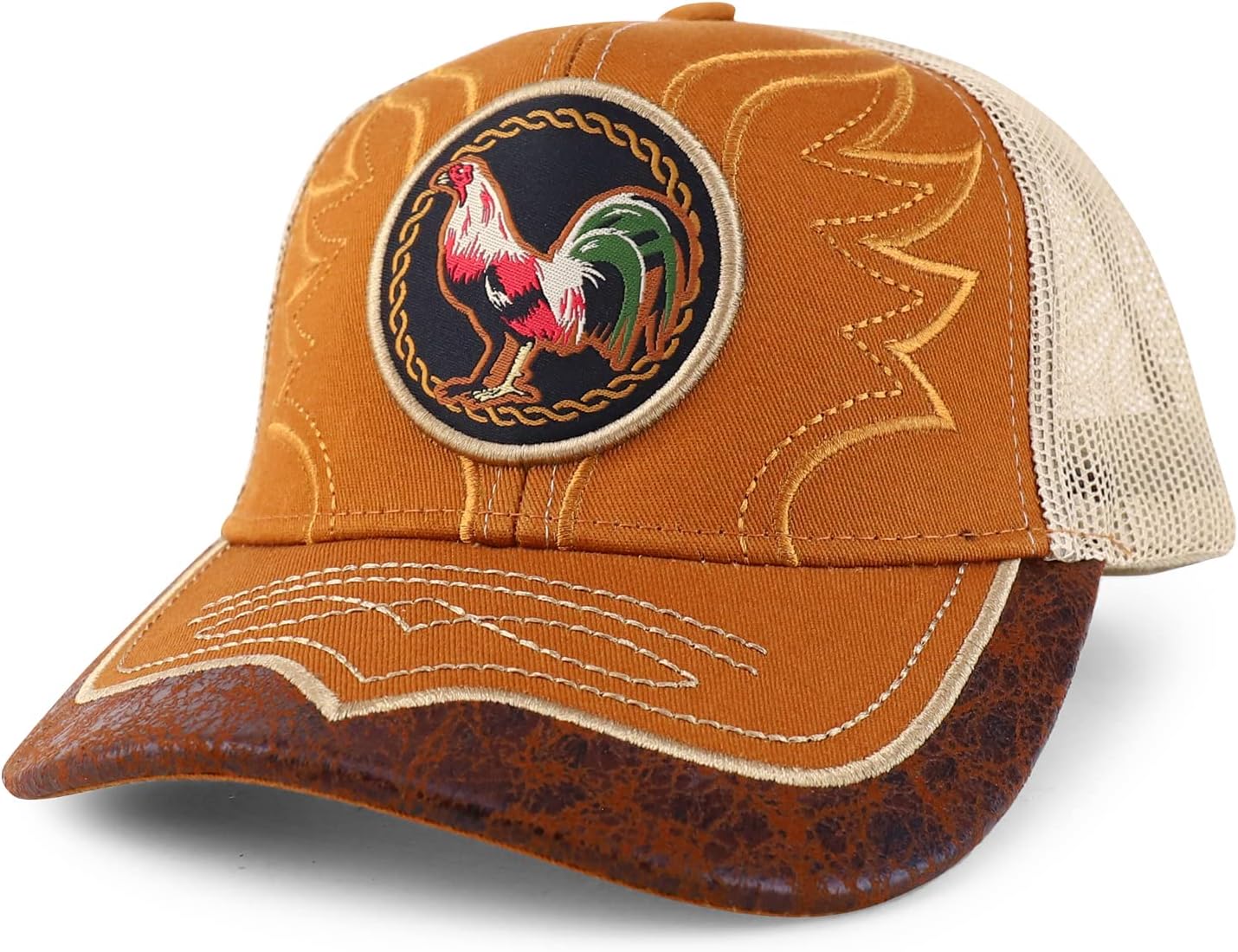 Trendy Apparel ShopRooster Embroidered Trucker Mesh Baseball Cap