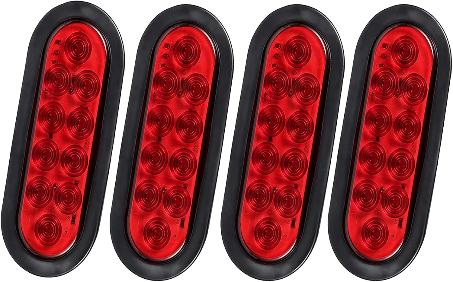 Oval Trailer Lights 24V LED Truck Tail Lights With Arrow - Brake, Turn Signal &amp; Reverse Lights For Flatbed Trucks &amp; Trailers 4-in-1 Truck Rear Lights