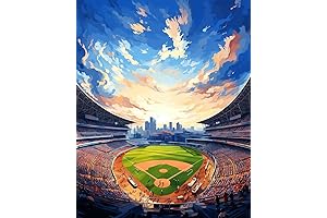 Paint by Number for Adults & Kids, DIY Sports-Themed Canvas Art