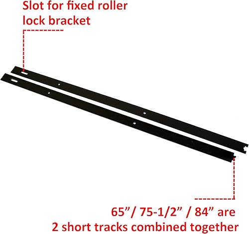 Miniatura 5 de DIYHD Herrajes de puerta multipliegue de 75-12 pulgadas, kit de puerta de granero plegable de montaje superior, para puerta de 72 pulgadas de ancho,