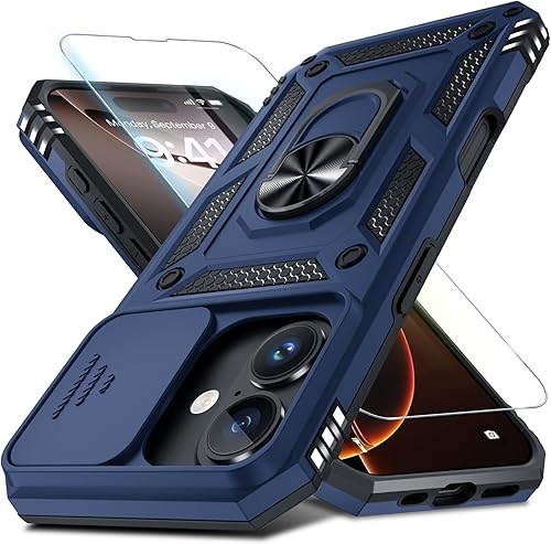 Miniatura 16 de Janmitta Funda para iPhone 11 Cubierta de Teléfono con Cubierta Deslizante Integrada para Lente de Cámara + Protector de Pantalla, Resistente a