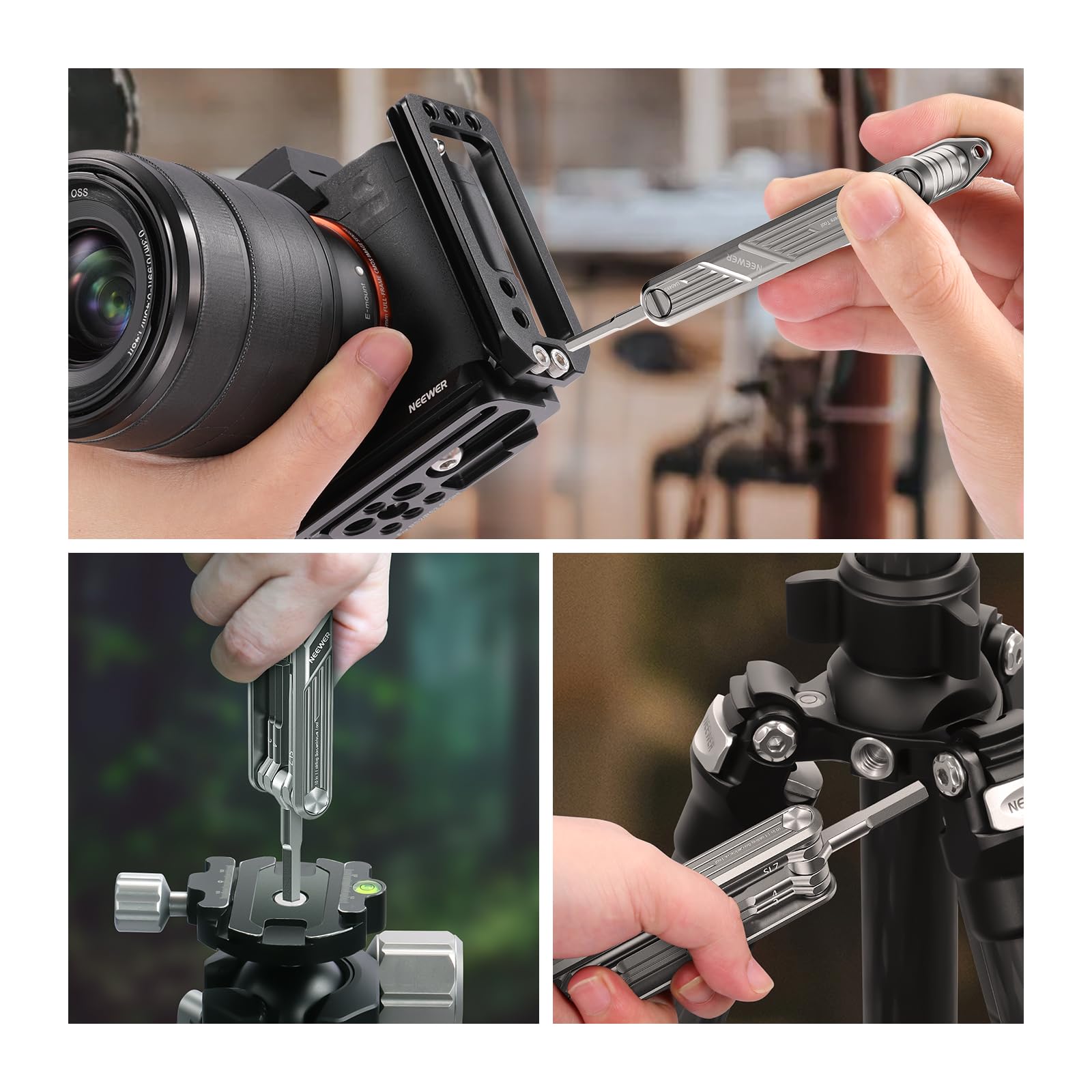 Kit D'outils Pliable 10 En 1 Neewer - Tournevis Et Clés Hex Pour Caméras SmallRig