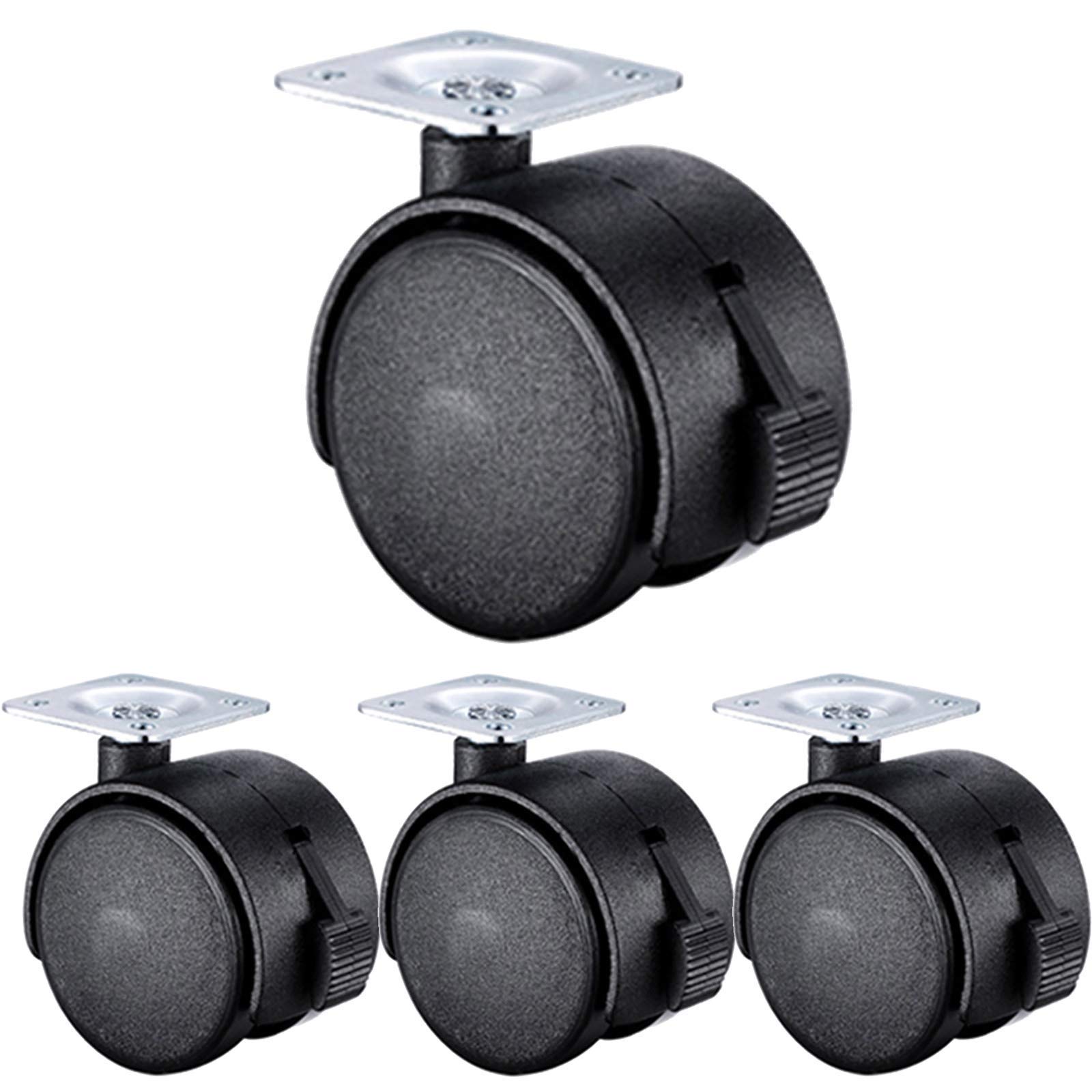 Roulettes de rechange anti rayure pour petits lits d'enfant avec frein lot de 4