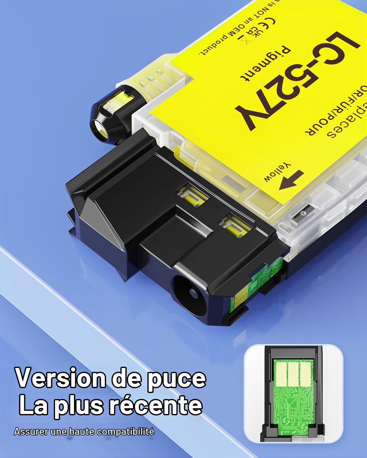 INK4U LC527 Cartouche Encre (avec Puce) Compatible pour Brother LC527VAL LC527 XL Cartouche Compatible pour Brother MFC-J4350DW MFC-J4550DW Imprimantes (LC527BK, LC527C, LC527M, LC527Y)