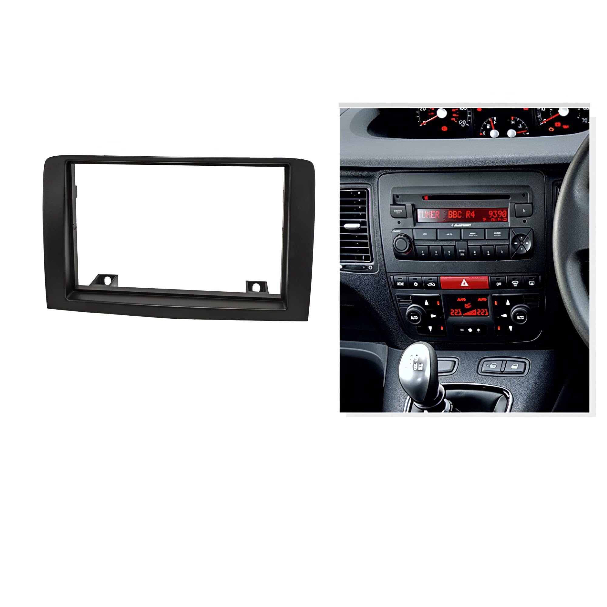 Sound Way Kit di Montaggio per autoradio 2 DIN Supporto Mascherina e Plancia Radio Compatibile con Fiat Idea/Lancia Musa
