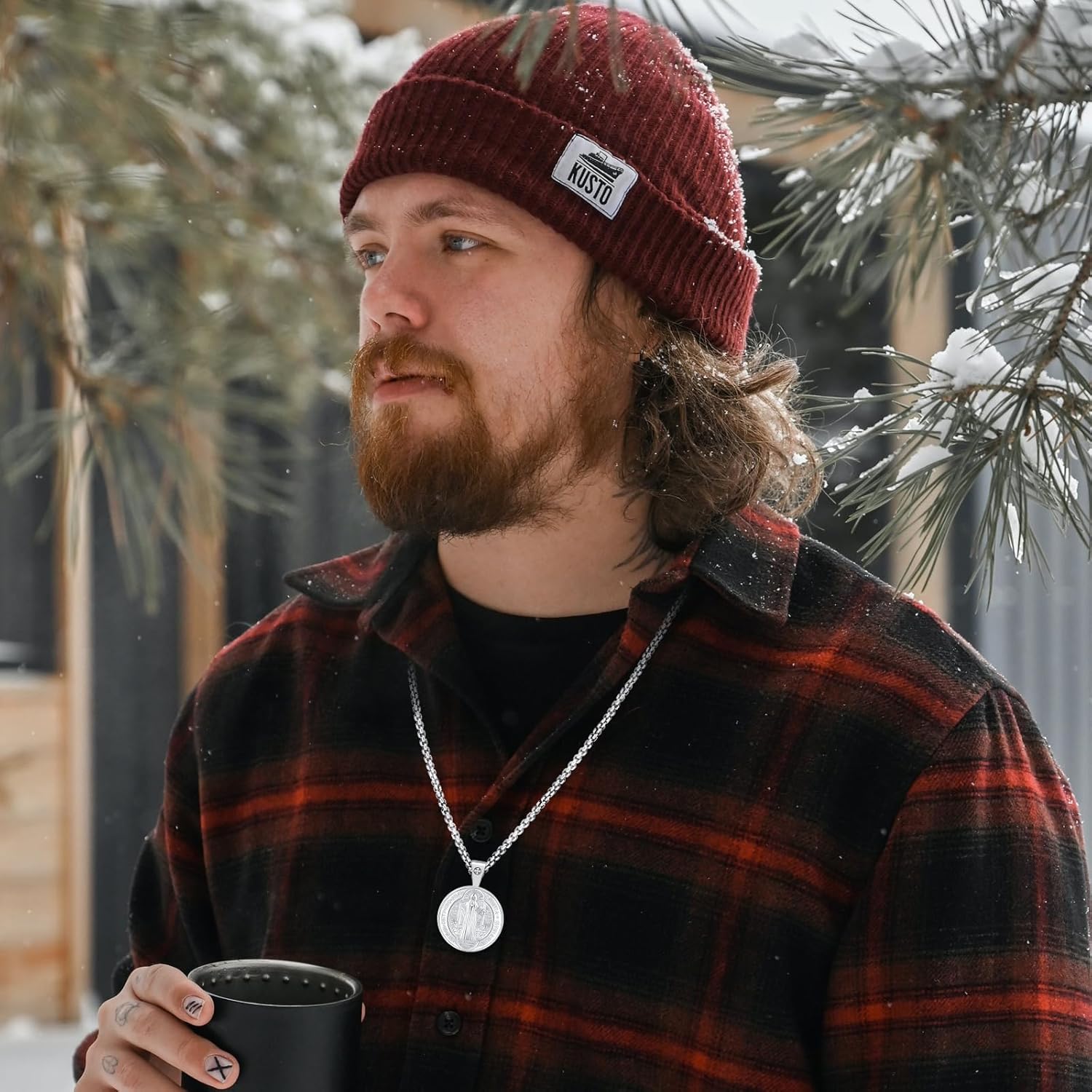 Eusense St Michael Necklace for Men Women Gold Sterling Silver 925 Saint Christopher Pendant Virgin Mary Miraculous Medalla de Praying Hand San Benito Benedict Jewelry - Image 6