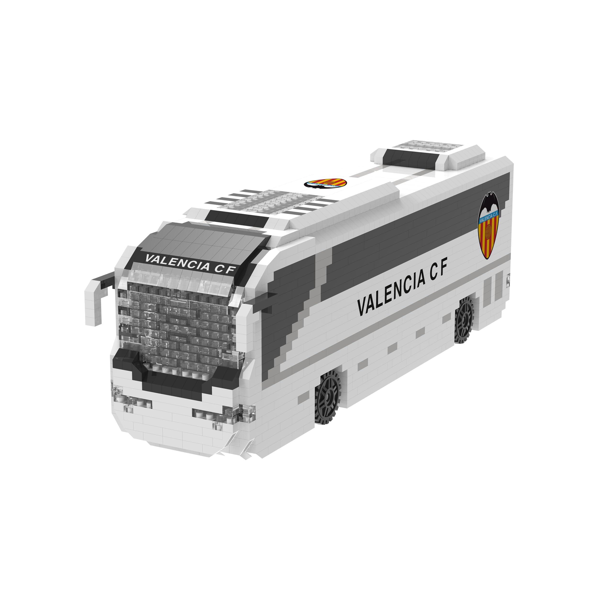 Foco Producto Oficial Valencia CF BRXLZ 3D Bricks de fútbol de construcción de autobús Modelo