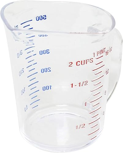 Thunder Group PLMC016CL Measuring Cup 1 Pint (0.5 Liter) Capacity Printed with U