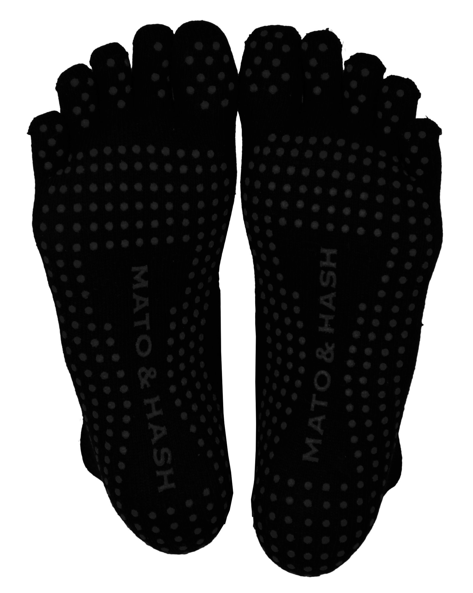 Mato &amp; Hash 5-Toe Exercise Barefoot Feel Yoga Socks With Full Grip