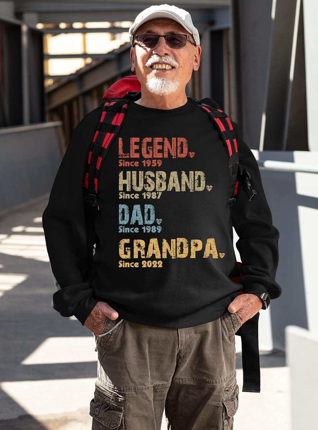 IZIPOD-Personalized Grandpa Kids Name T-Shirt for Men, Custom New Grandpa Idea Birthday Christmas for Him - Image 3