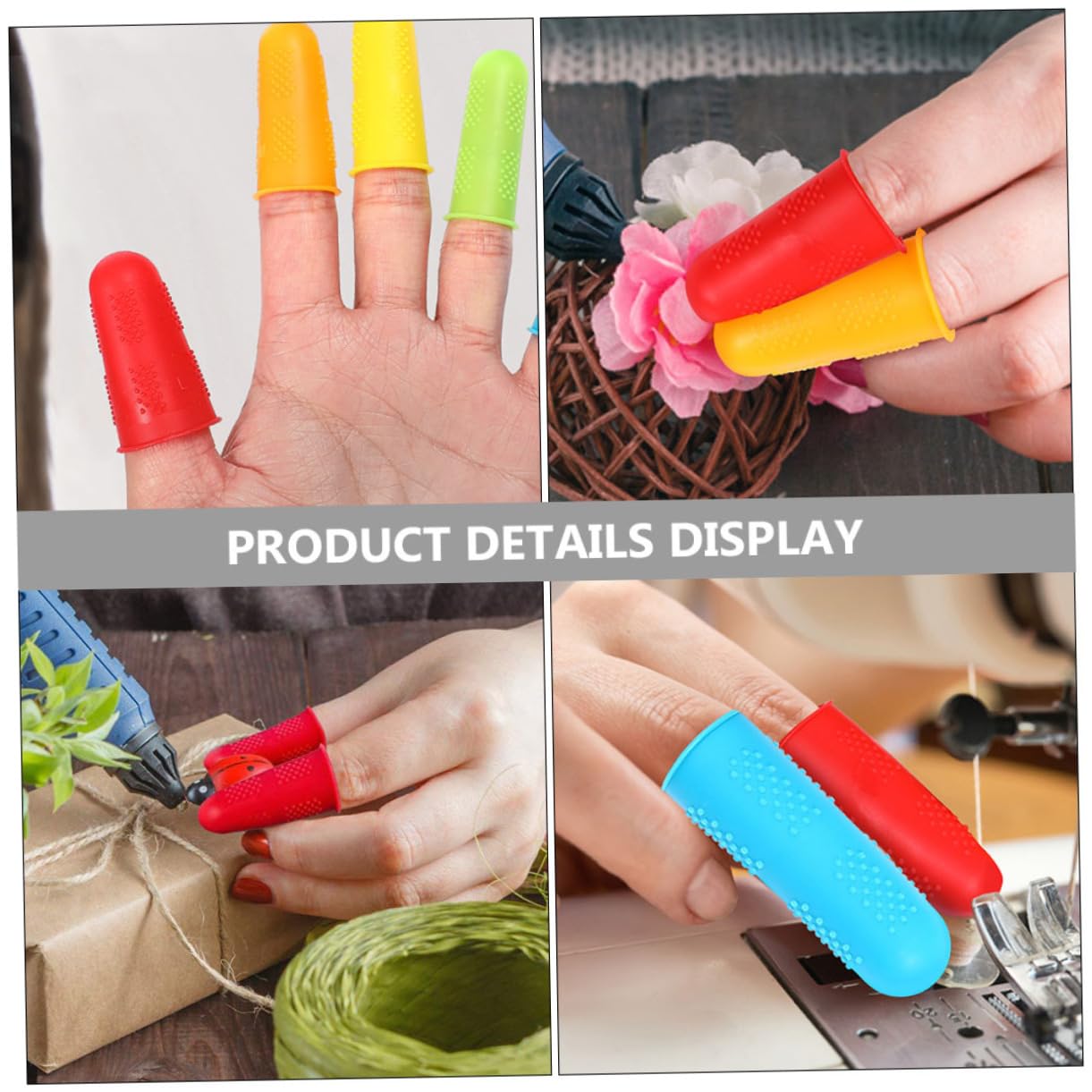 SOIMISS 4 Set Coperture Silicone Antiscivolo Per Riutilizzabili Comfortevole E Resistente Per Domestico E Professionale 20 Pezzi * 4
