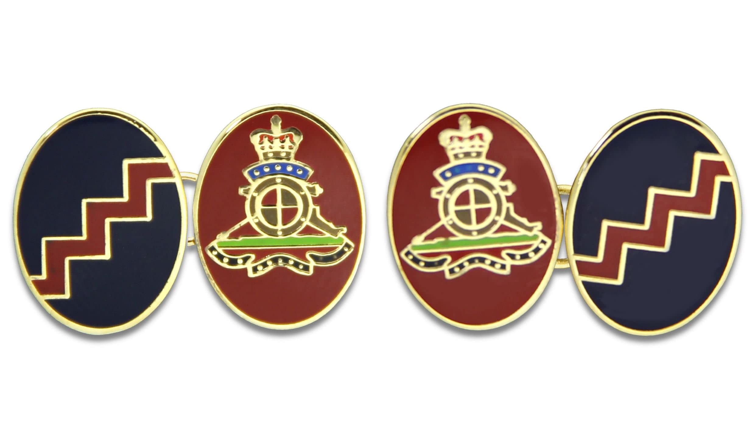 Royal Artillery Gilt Enamel Regimental Cufflinks