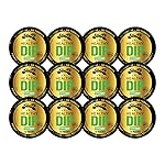 TeaZA Herbal Energy Pouches, Nicotine Free Tobacco Free Smokeless Alternative Snuff, Made with Green Tea Caffeine Dip Pouches, Peppermint (12 Pack)