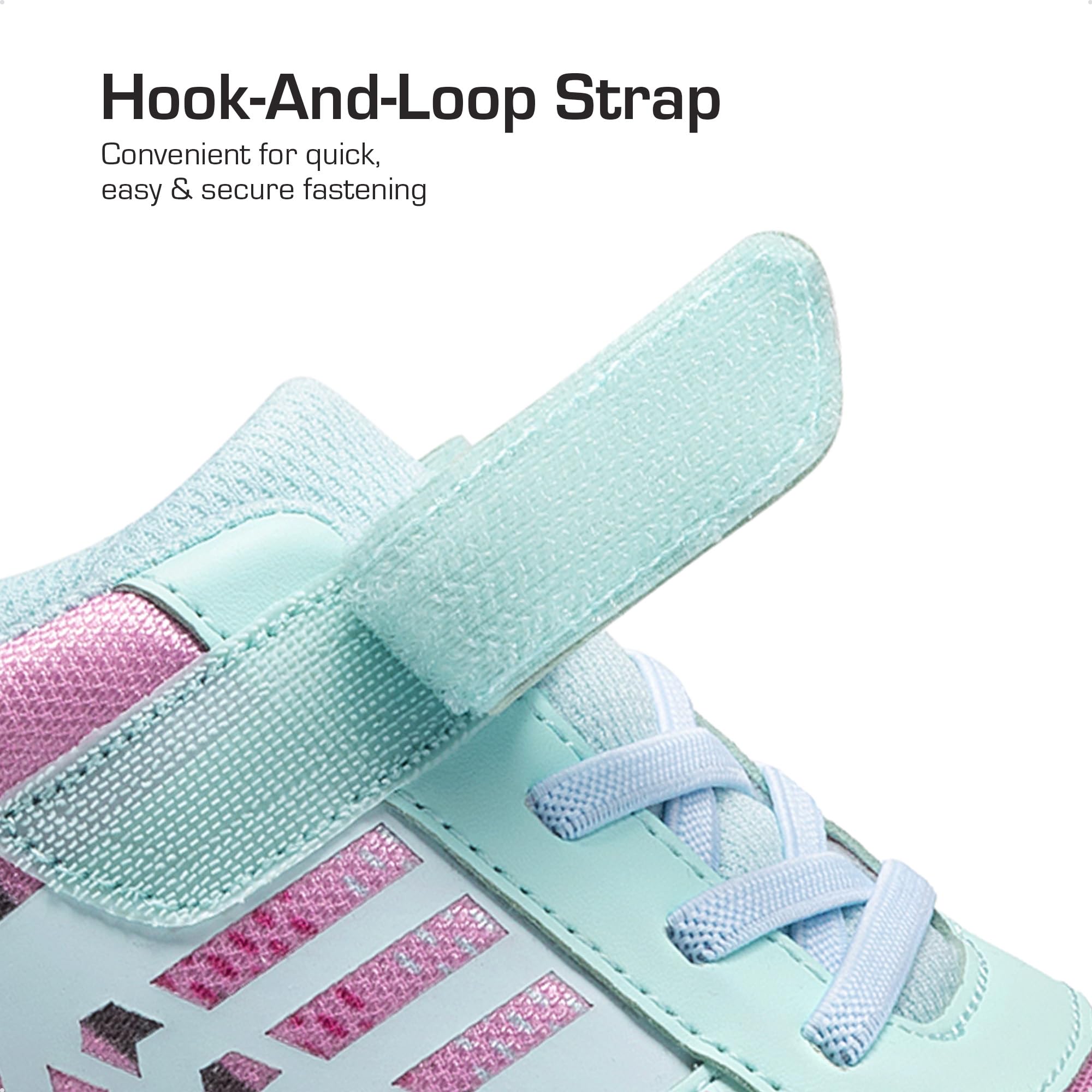 DREAM PAIRS Girls Boys Shoes Kids Tennis EZ-Ons Quicksteps School Sneakers Breathable Running Athletic Shoes,Size 13 Little Kid,Mint Green/Pink,KD18002-1