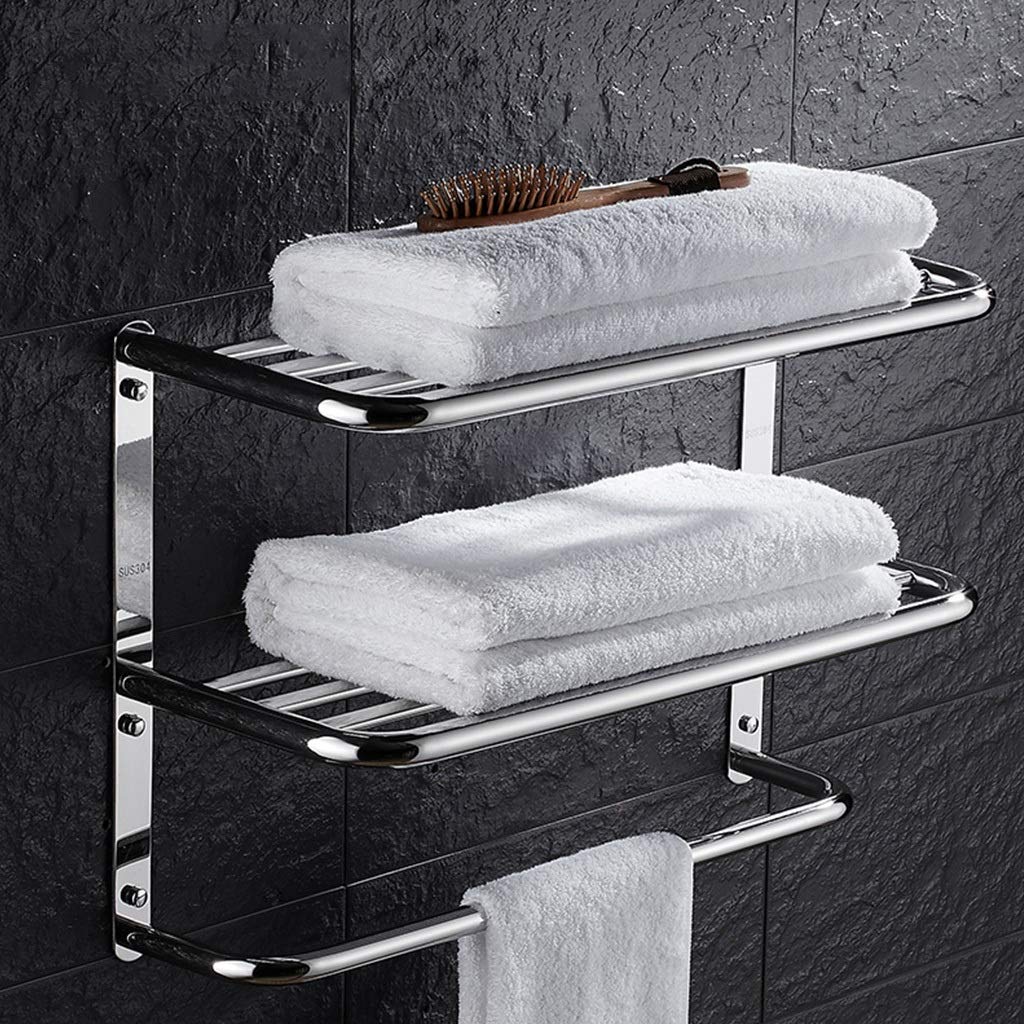 Tmxkook Wall-Mounted Chrome Bathroom Towel Rack With 3 Tiers For Ample Storage And Organization