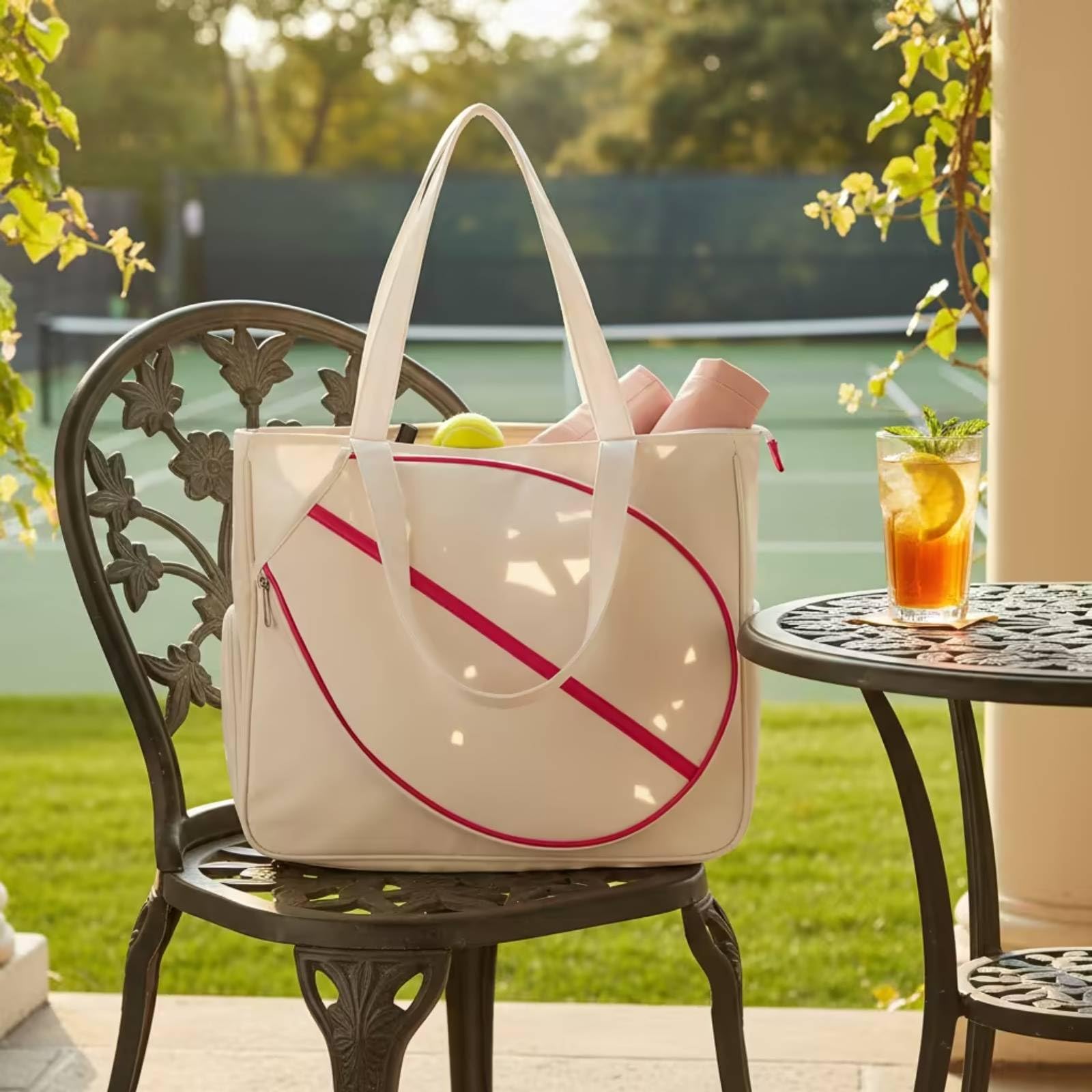 Borsa da Tennis Impermeabile Borsa Tote con Scomparto Scarpe Traspirante Borsone Sportivo per Palestra