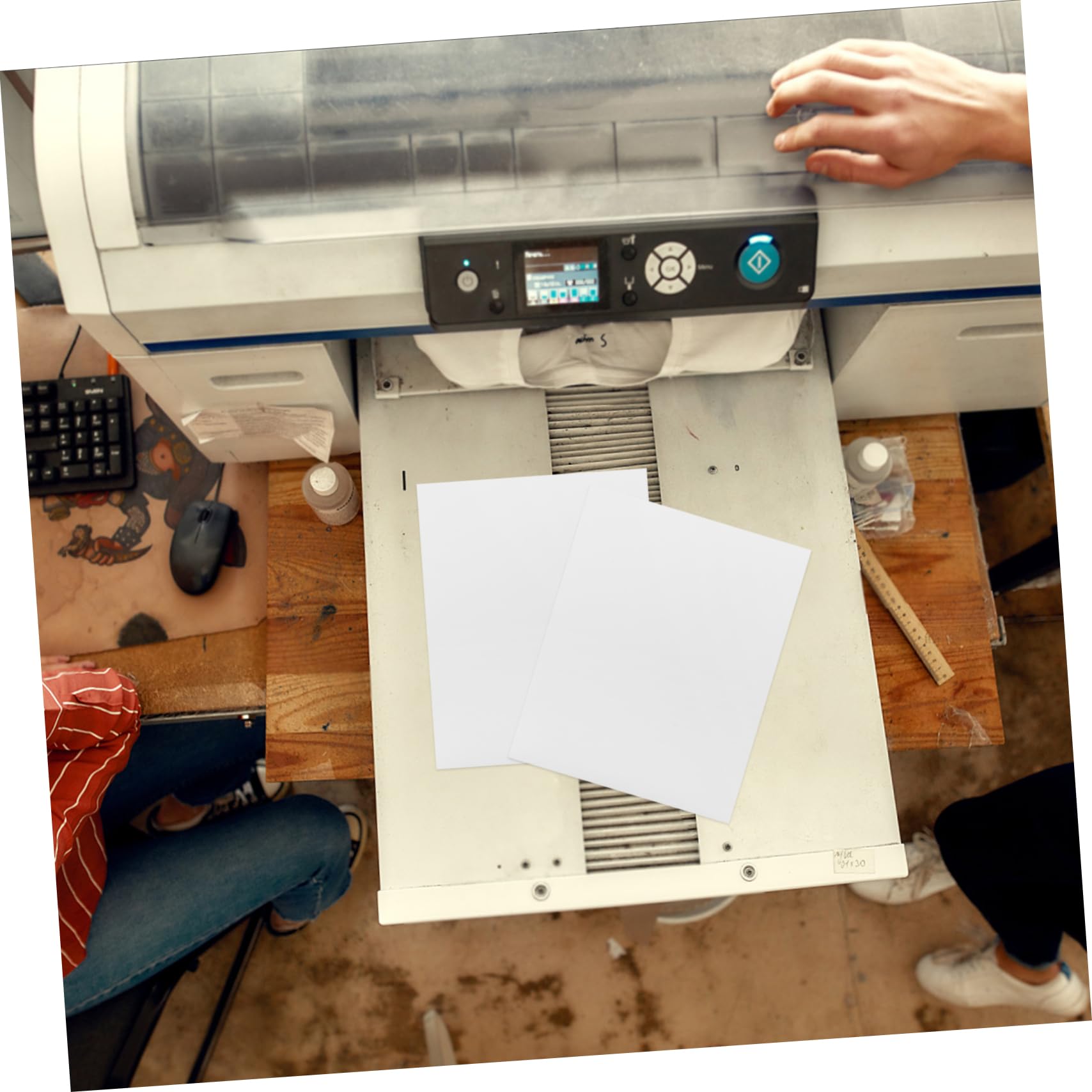 60feuilles Papier Étiquettes Autocollantes Imprimables Vierges Pour Imprimante Grandes Étiquettes Postales