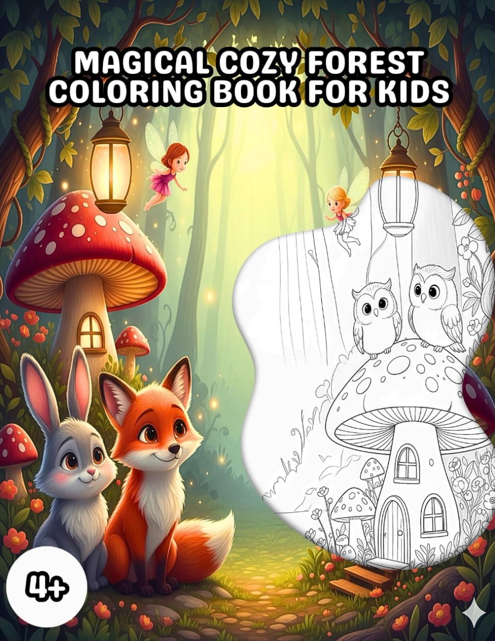 Magical cozy forest: Coloring book for kids