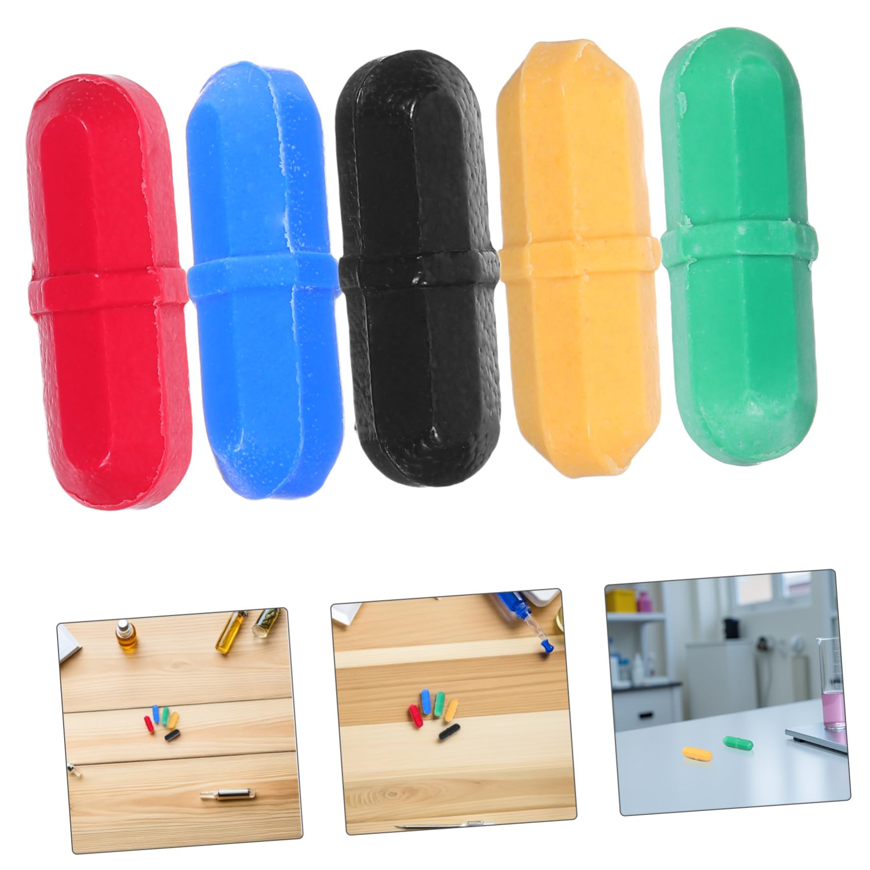 Sosoport 5stücke Labor-magnetrührstäbe Aus Ptfe Für Präzise Flüssigkeitsmischung in Chemischen Laboren Kompatibel Mit Verschiedenen Behältern Langlebig Und Geräuscharm