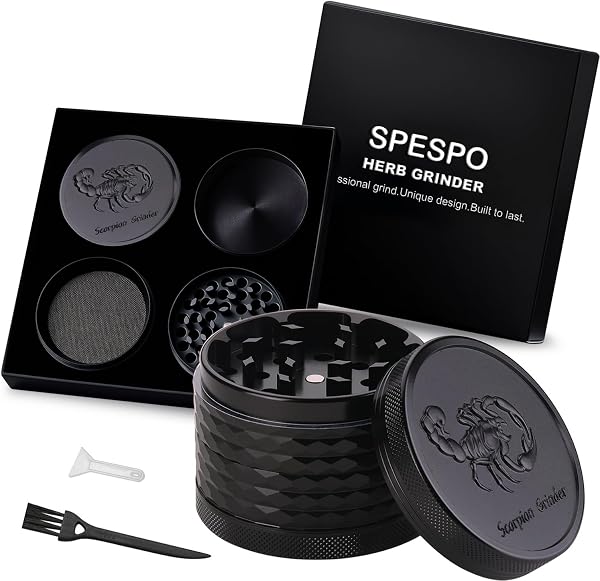 Spespo Aluminium kvarn med cool skorpiondesign 6.3 cm