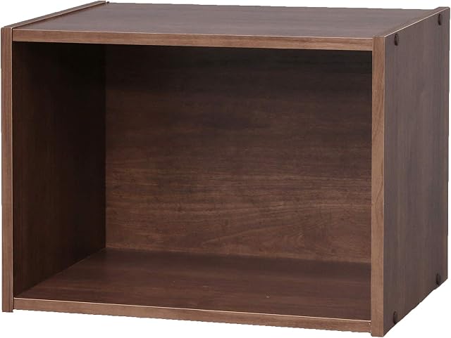 Iris Ohyama, Wooden Cabinet with Shelves / Bookcase / Side Furniture / Basic Storage Shelves, Easy Assembly, Modular, Design, Office, Living Room, Bedroom - Basic Storage Shelf - CX-1 - Brown