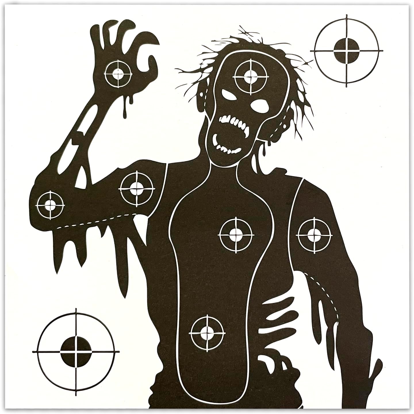 100 PAPER TARGETS Zombie Air Gun Pistol Rifle Pellet 14x14cm 100gsm Paper Shooting Gun Training Practice #148A