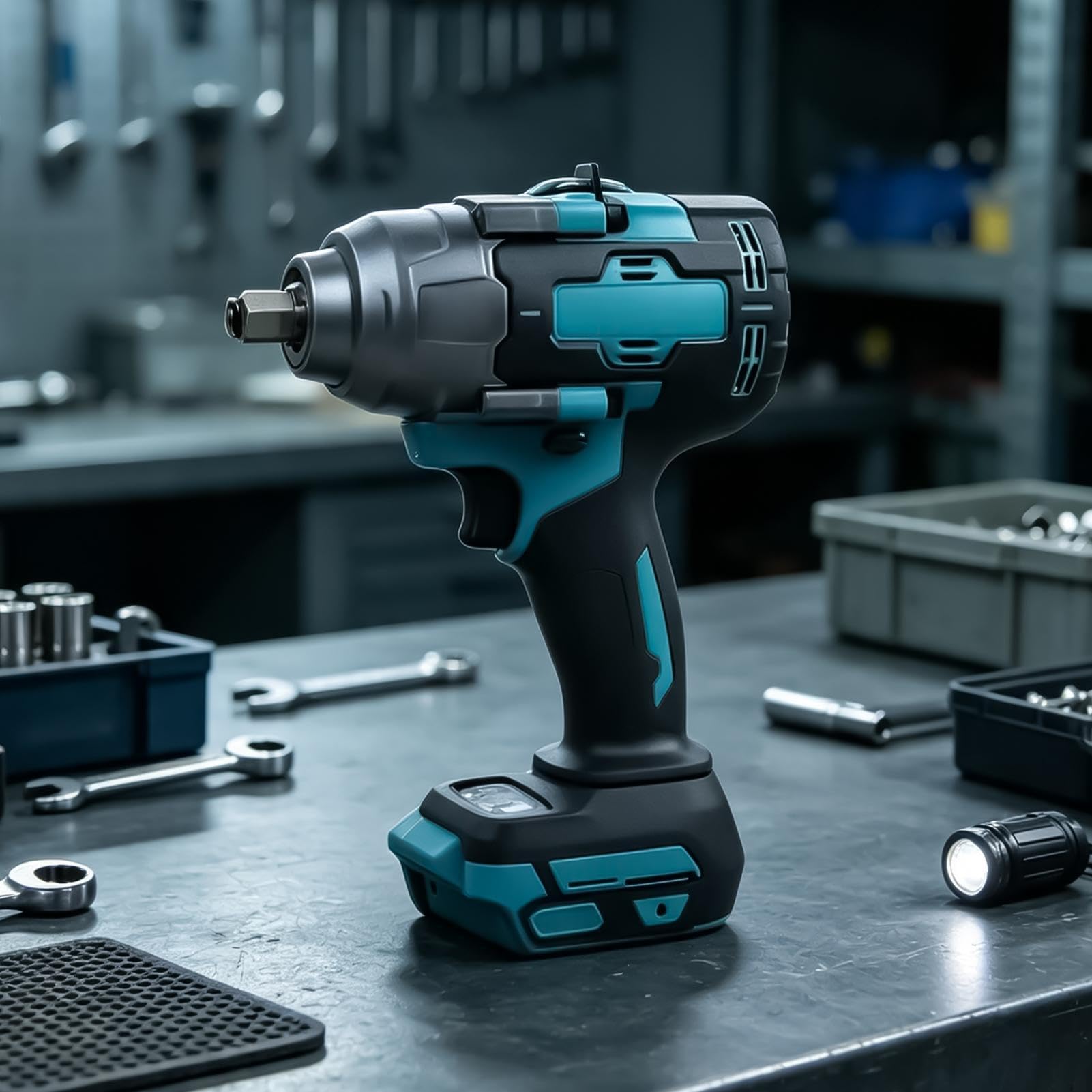 Chiave Dinamometrica Avvitatore Ad Impulsi Brushless Ricaricabile Con Luce | Chiave Dinamometrica Ad Alta Coppia Per Casa Officina Settore Automotive Meccanici Elettricisti Edilizia