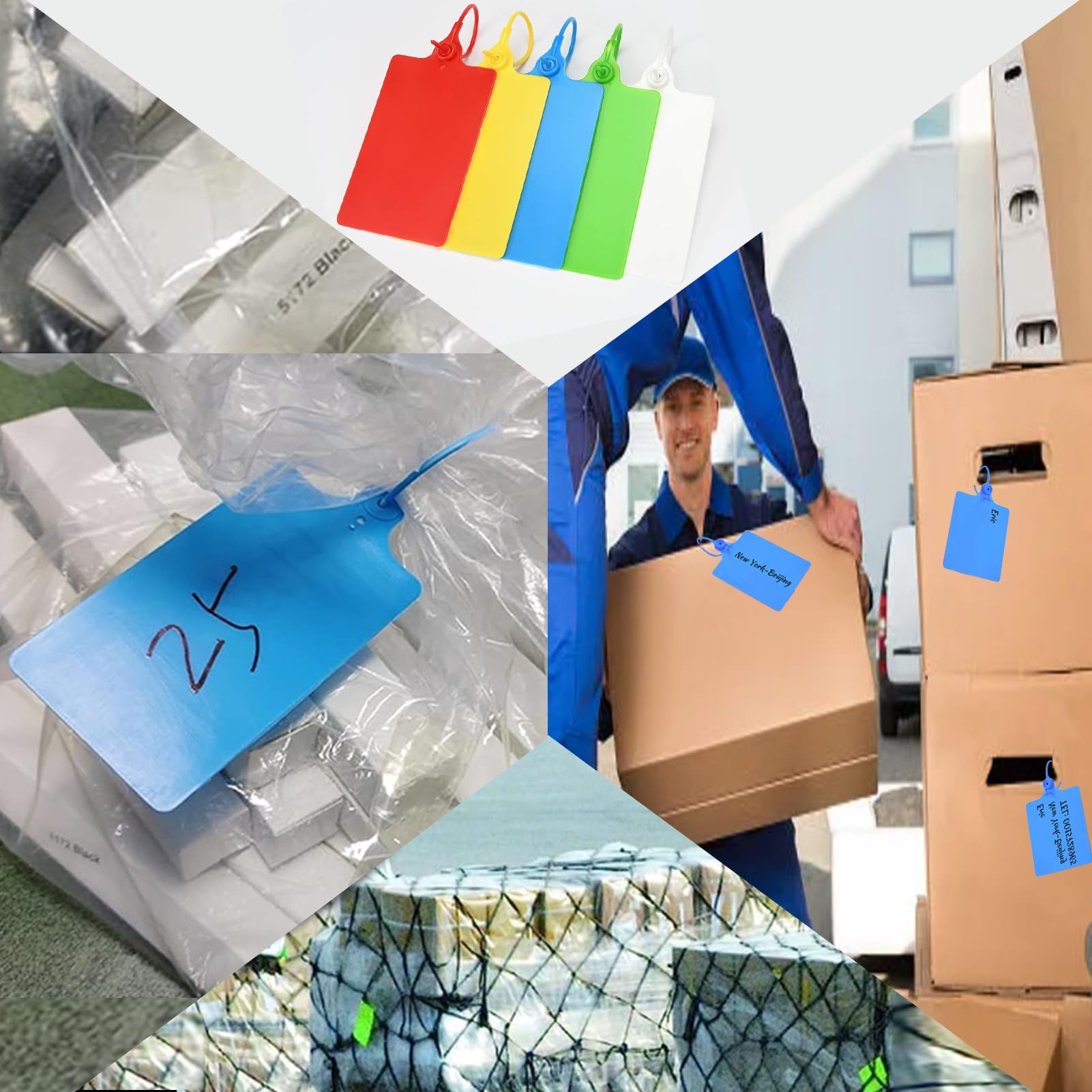 ＊マニア必見！ LABELS AND TAGS Amazon.com : 150 Pcs Plastic Tags Shipping Tags Water Proof