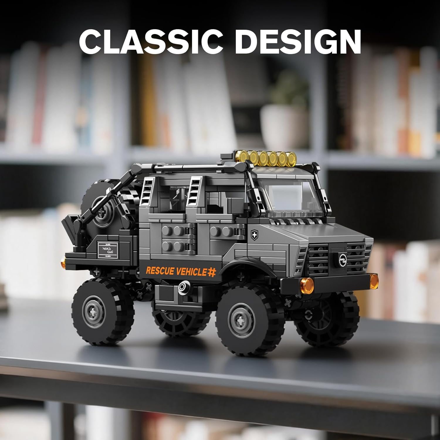 Mould King Technik Offroad Auto Bausteine, Rescue Vehicle Klemmbausteine Bauspielzeug, Sammelbares Modellauto, Rennauto Bausätze für Erwachsene (510 Teile)
