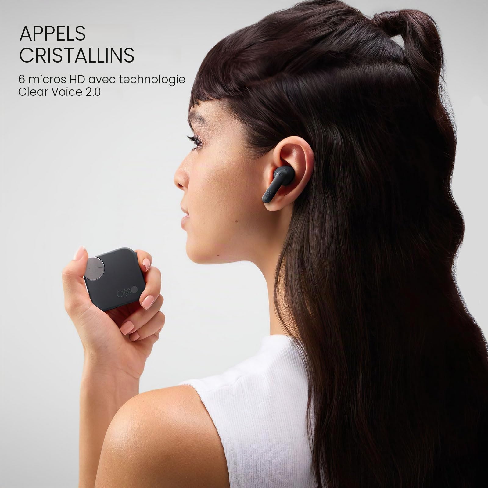 CMF Buds Pro 2 - Écouteurs sans fil, audio haute résolution avec LDAC, écouteurs hybrides avec réduction de bruit de 50 dB, technologie ultra bass, Bluetooth 5.3, temps de lecture 43 heures