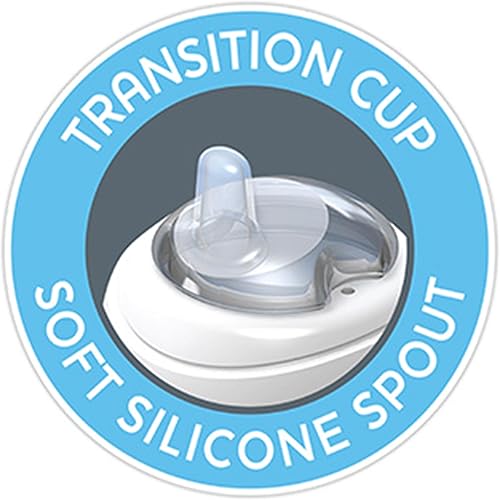 Miniatura 5 de Chicco Vaso de transición con boquilla de silicona y tapa sin derrames, 7 onzas, marcas de calibración, asas extraíbles, apto para lavavajillas,