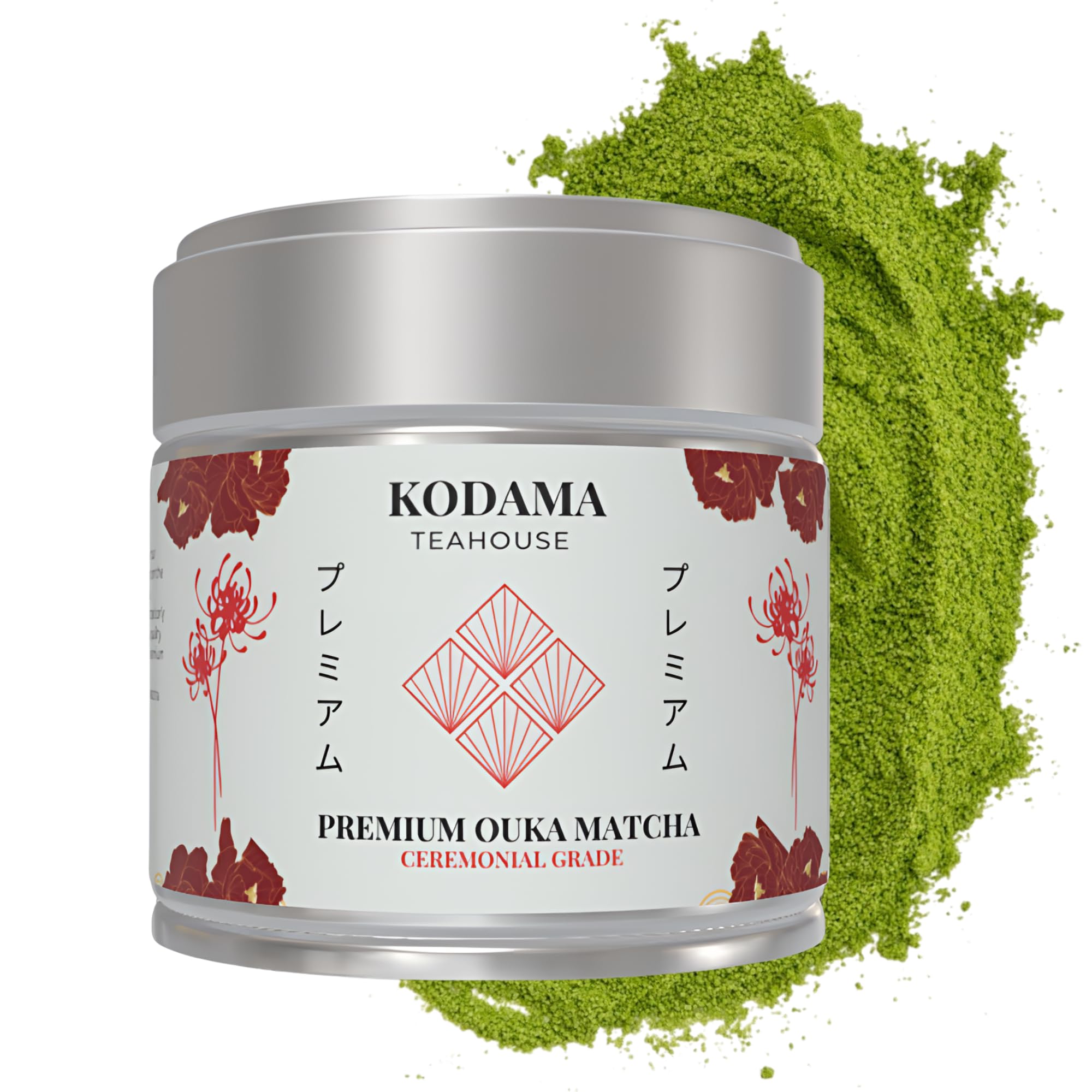 KODAMA TEAHOUSE Premium Ouka Blend | Ceremonial Grade Japanese Matcha Powder (30g) | Our Strongest and Richest Flavour | Picked at First Harvest | Imported from Kyoto, Japan